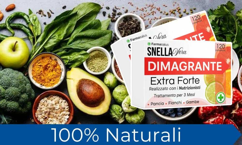 Varietà di erbe, frutta e integratori naturali per il benessere.